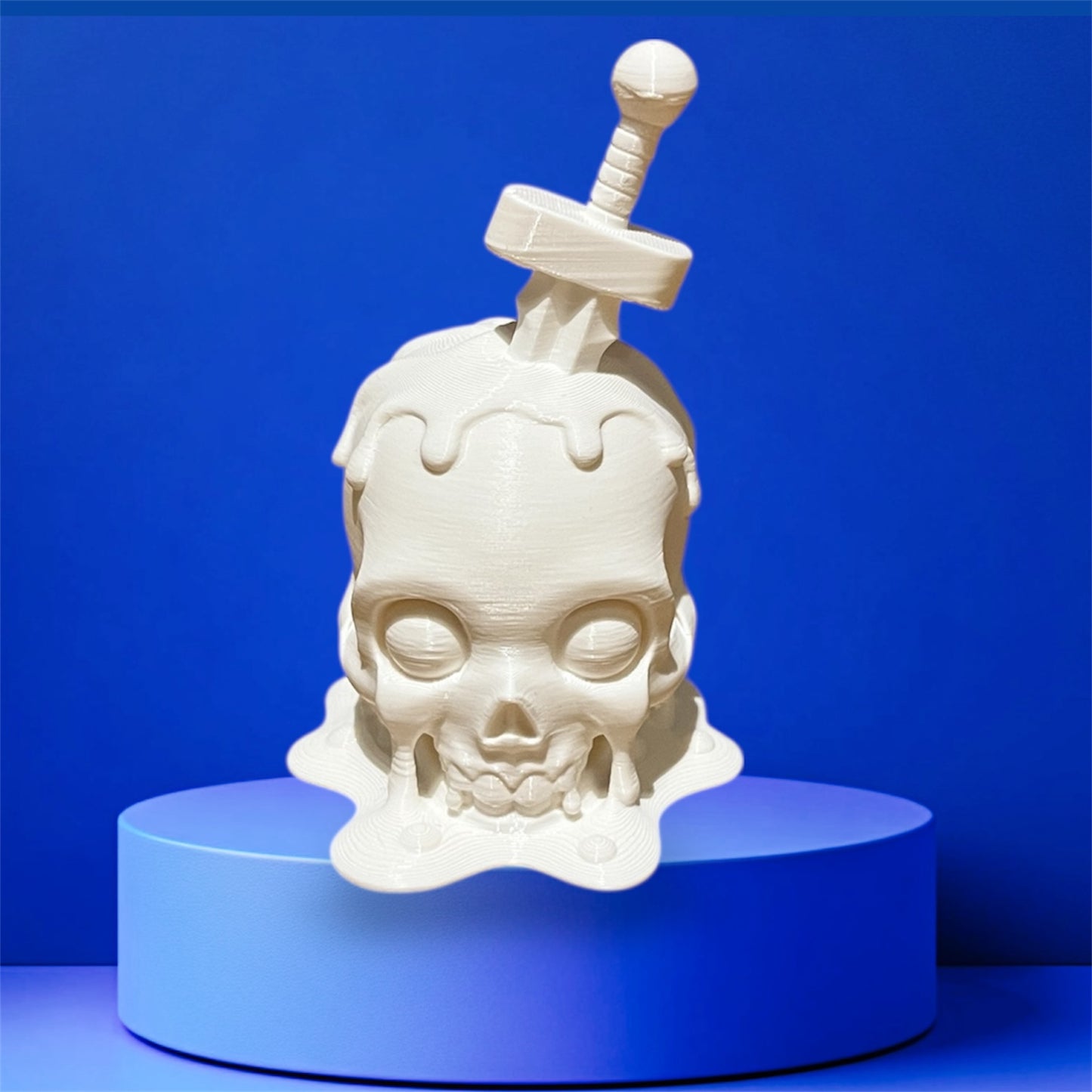 Unikalna figurka 3D – Czaszka z mieczem